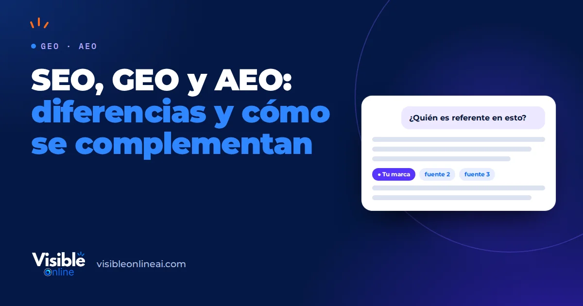 SEO, GEO y AEO: diferencias y cómo se complementan