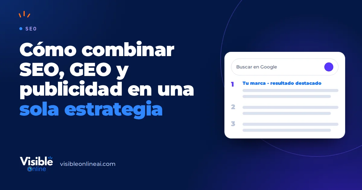 Cómo combinar SEO, GEO y publicidad en una sola estrategia