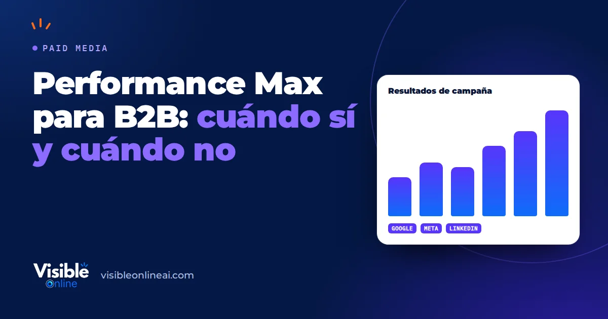 Performance Max para B2B: cuándo sí y cuándo no
