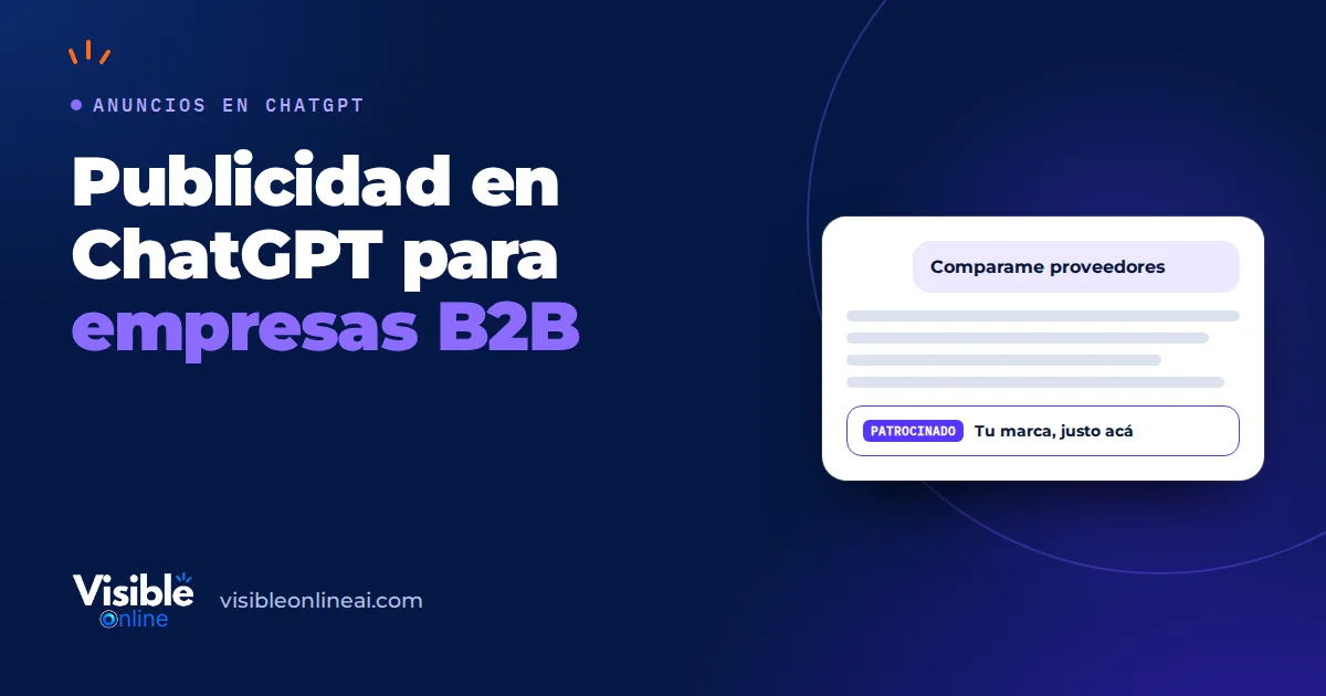 Publicidad en ChatGPT para empresas B2B