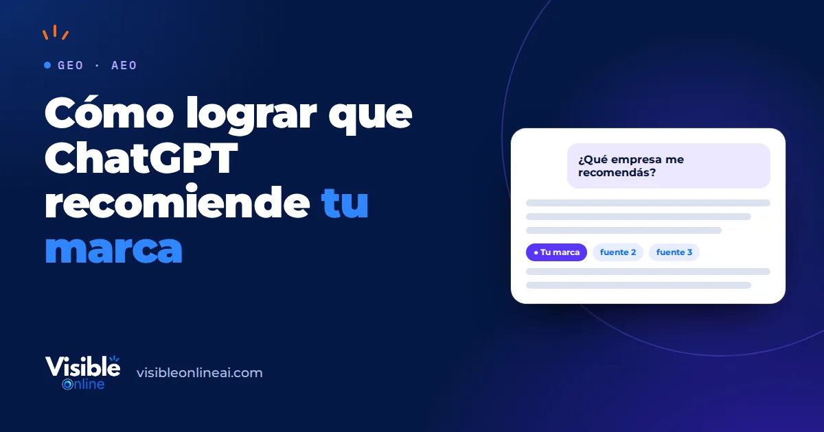 Cómo lograr que ChatGPT recomiende tu marca