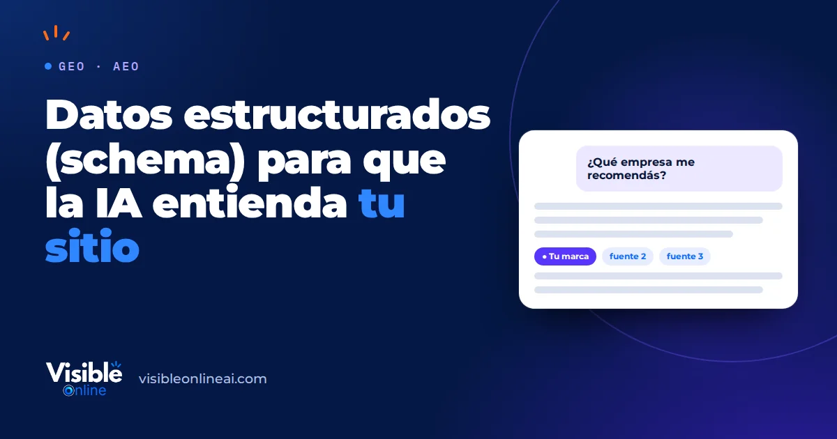 Datos estructurados (schema) para que la IA entienda tu sitio